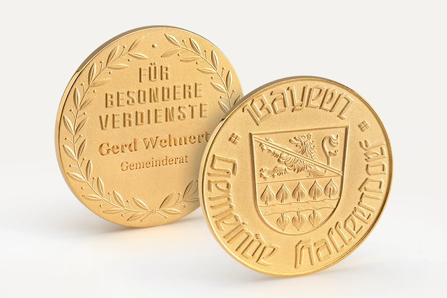 Gemeindemedaille mit Gravur